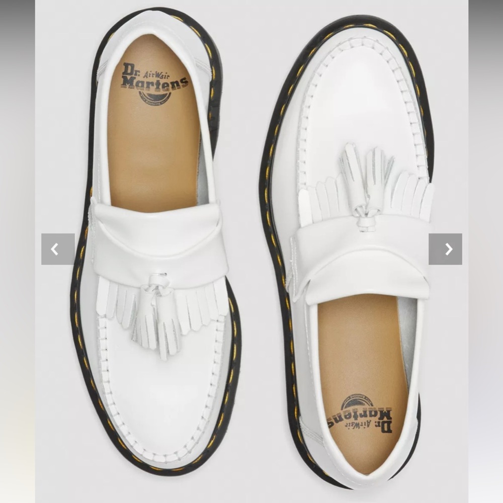 Dr. Martens ADRIAN YELLOW STITCH LEATHER TASSEL LOAFERS ! NWT. Various Sizes - Picture 8 of 13